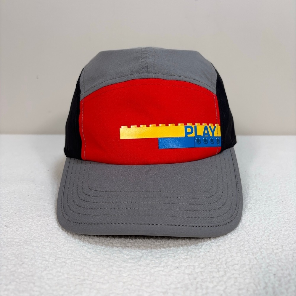 Adidas x Lego Snap Back Hat Kids One Size Black Gray Red Play Children Logo Cap